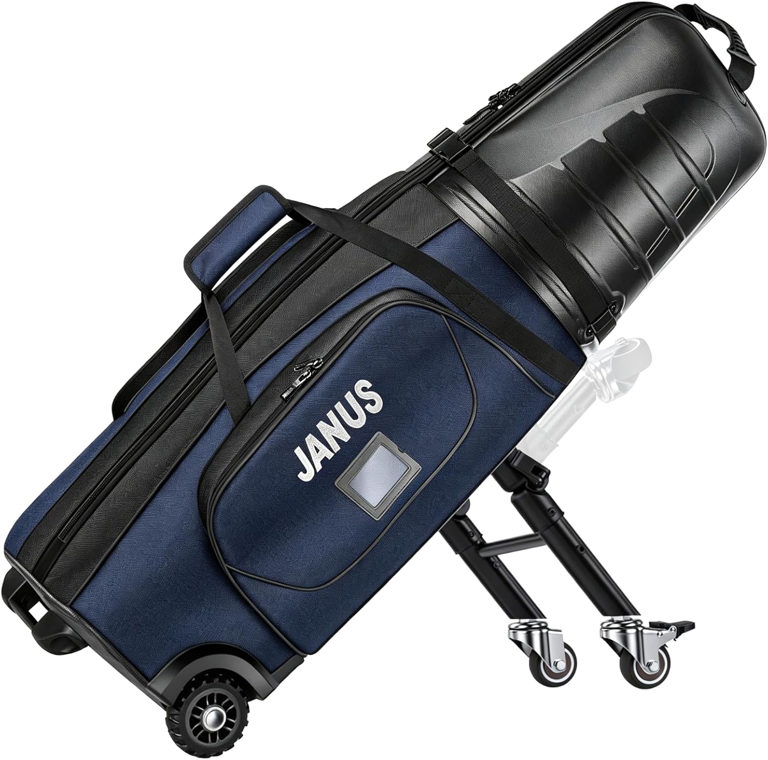 JANUS Golf Travel Bag with Wheels, Foldable Airline-Ready Design, Protective Structured Design, and Support-Leg Travel System