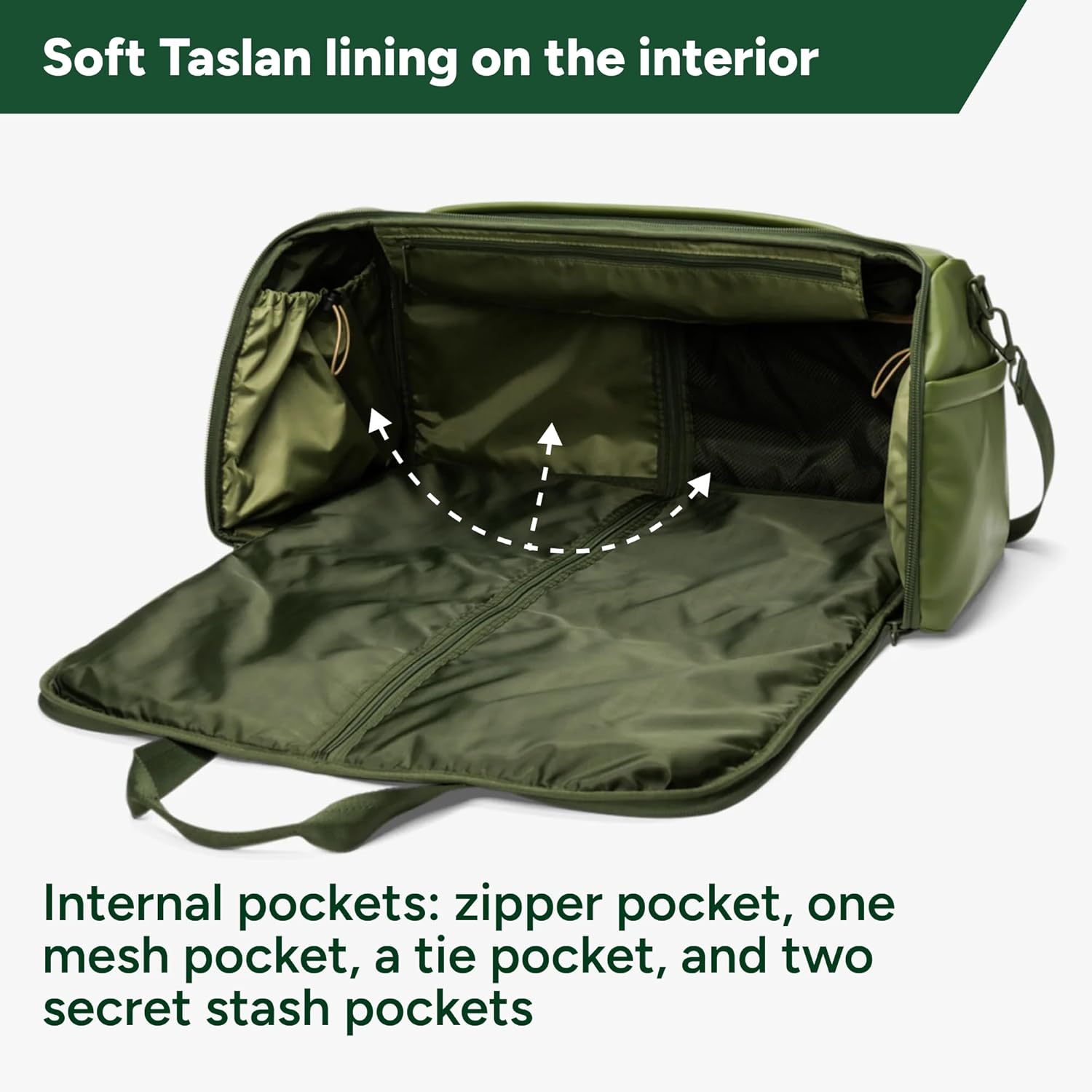 Halfday Convertible 2-in-1 Vegan Leather Premium Garment Duffel Weekender Bag 45L (Carry-on, Wrinkle-Free Travel, Hanging Suit Compartment, Shoe Pockets, Trolley Sleeve), Leaf
