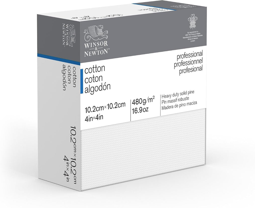 Winsor & Newton Professional Cotton Canvas, 4' x 4' Deep Edge