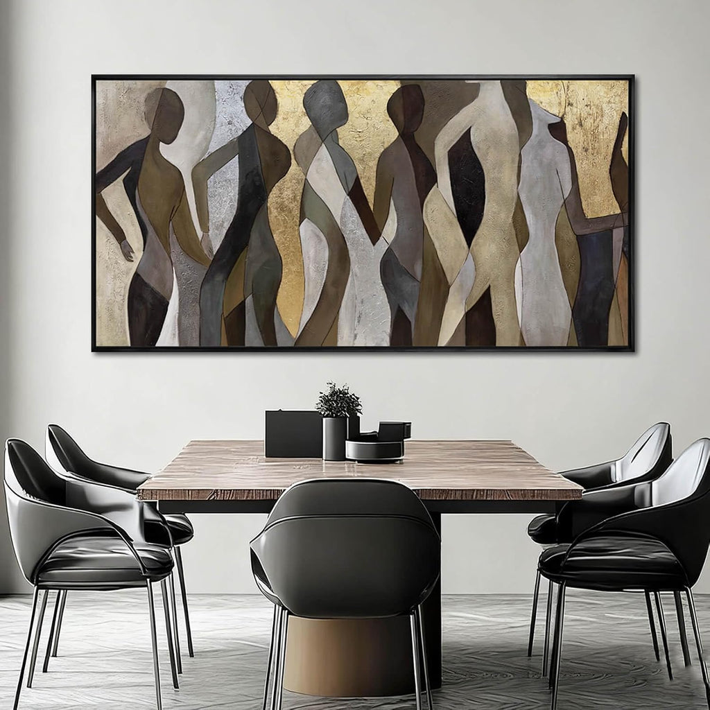 Abstract Canvas Wall Art Textured Print Pictures Contemporary Wall Decor 29'x58' Large Artwork for Living Room Kitchen Art