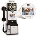 Video Audio Guest Book Wedding Phone, 1080P Video Guestbook Wedding Phone, Antique Telephone Ornament with Lens Recording for Variety of Memorable Party Occasions,Black-32G