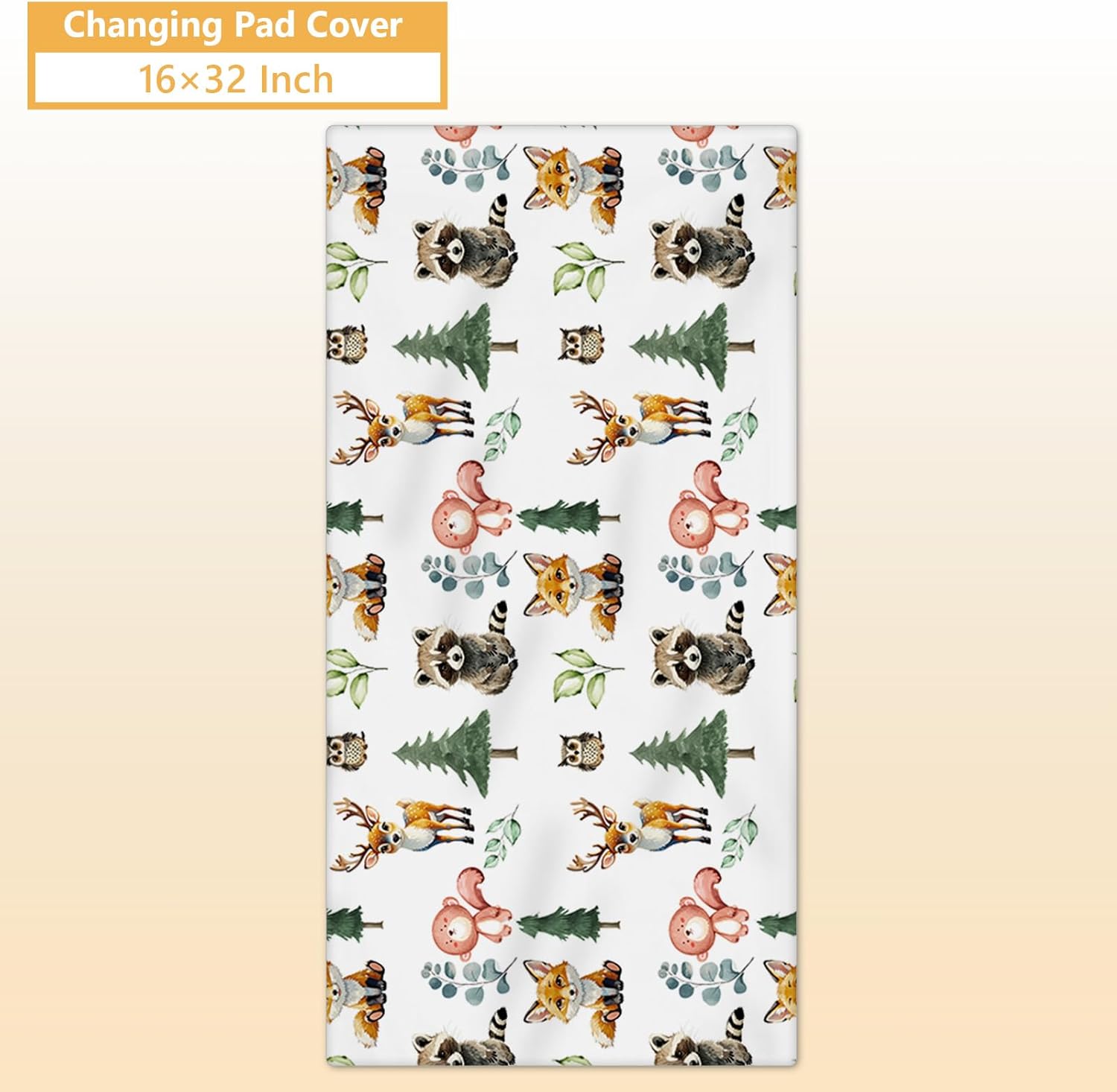 Terwex Personalized Baby Bedding Set, 5 Pcs Custom Baby Crib Sets with Name, Toddler Bedding Set for Baby Boys Girls, Forest Animal Double Layer Nursery Bedding Set, Customized Gifts for Infants Kids