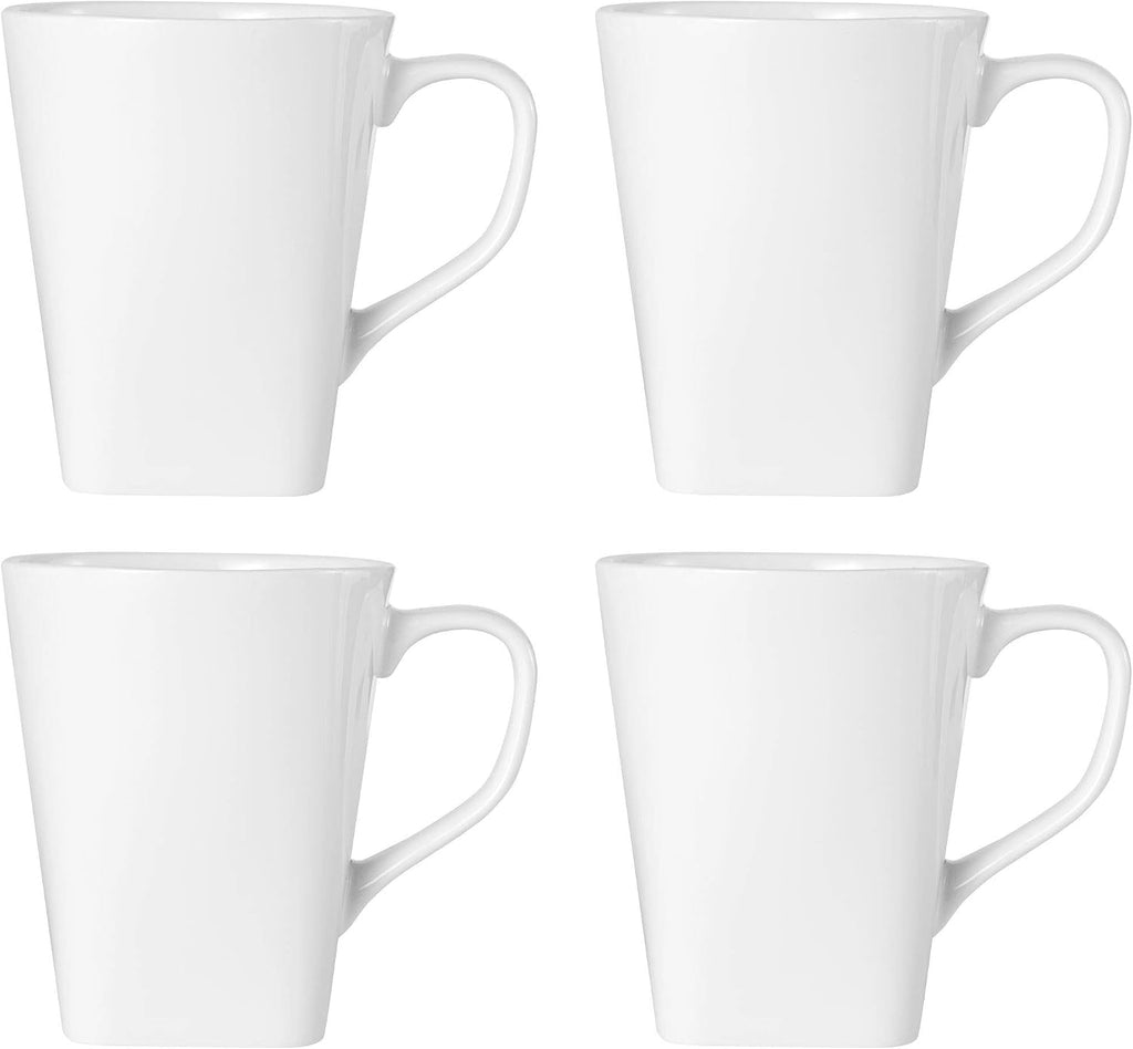 Mikasa Square Delray 16-Piece Bone China Dinnerware Set, Service for 4, White