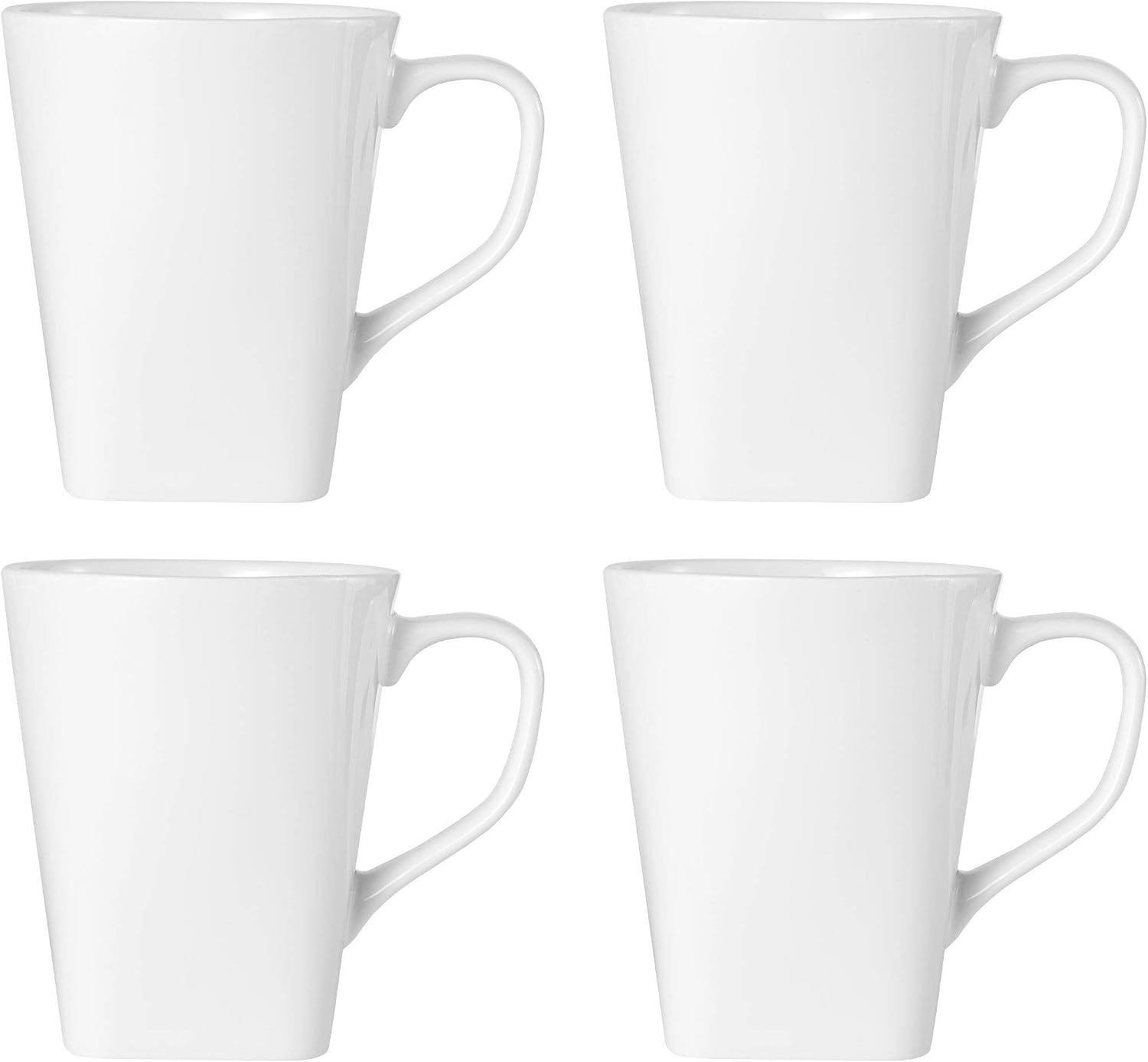 Mikasa Square Delray 16-Piece Bone China Dinnerware Set, Service for 4, White