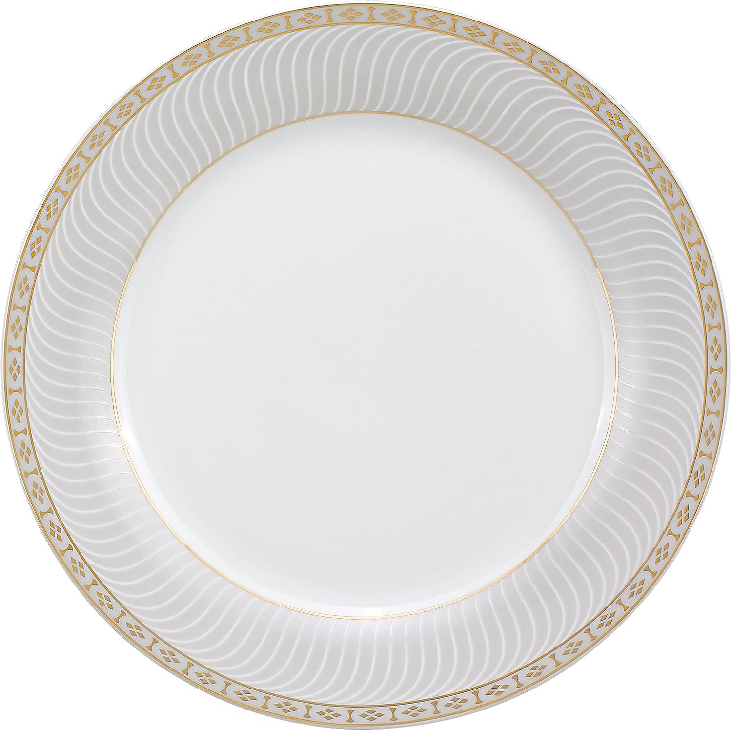 Lorren Home Trends 57-Piece Porcelain Dinnerware Set, Alina-GD, Service for 8