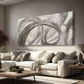 VAYIMDH Canvas Wall Art for Living Room Large Graffiti Wall Decor Grey and Beige Picture Painting for Home Office Bedroom 29'x 58' Ready to Hang