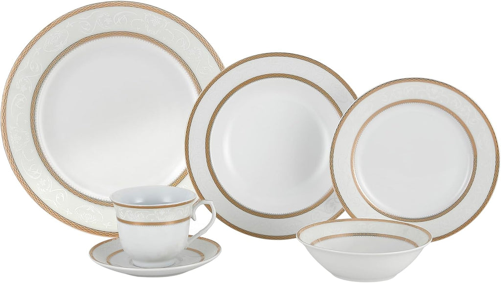 Lorenzo Amelia 57-Piece Dinnerware Set, Service for 8