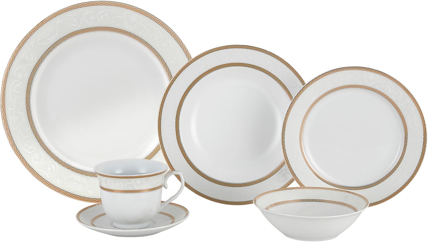 Lorenzo Amelia 57-Piece Dinnerware Set, Service for 8