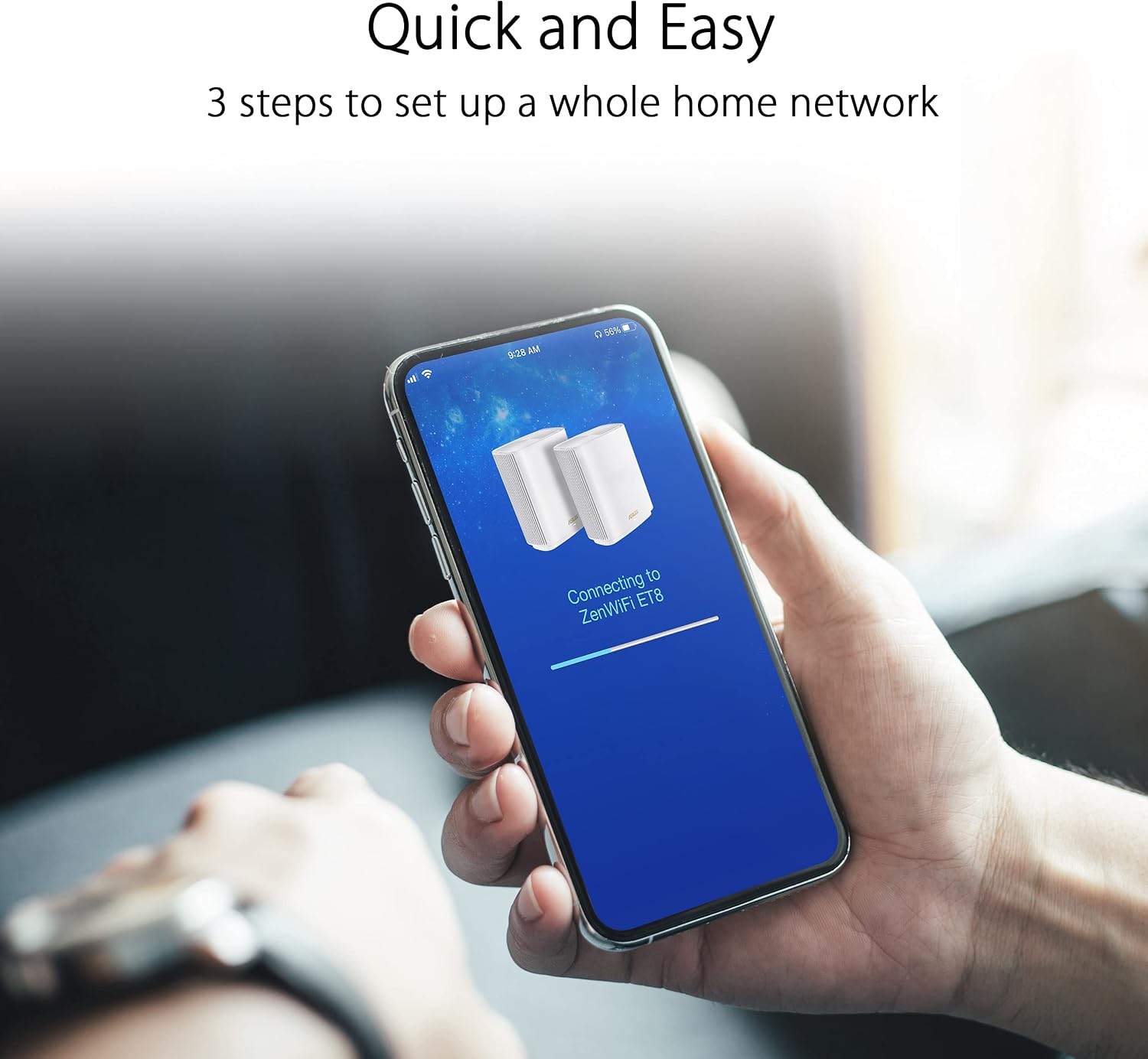ASUS ZenWiFi Whole-Home Tri-Band Mesh WiFi 6E System (ET8 2PK), Coverage up to 5,500 sq.ft & 6+Rooms, 6600Mbps, New 6GHz Band, AiMesh,Instant Guard (Renewed)