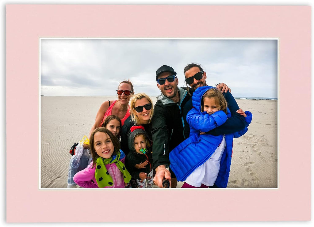 8.5x11 Mat for 11x14 Frame - Precut Mat Board Acid-Free Show Kit with Backing Board, and Clear Bags Soft Pink 8.5x11 Photo Matte Made to Fit a 11x14 Picture Frame Matboard for Framing, Pack of 10 Mats
