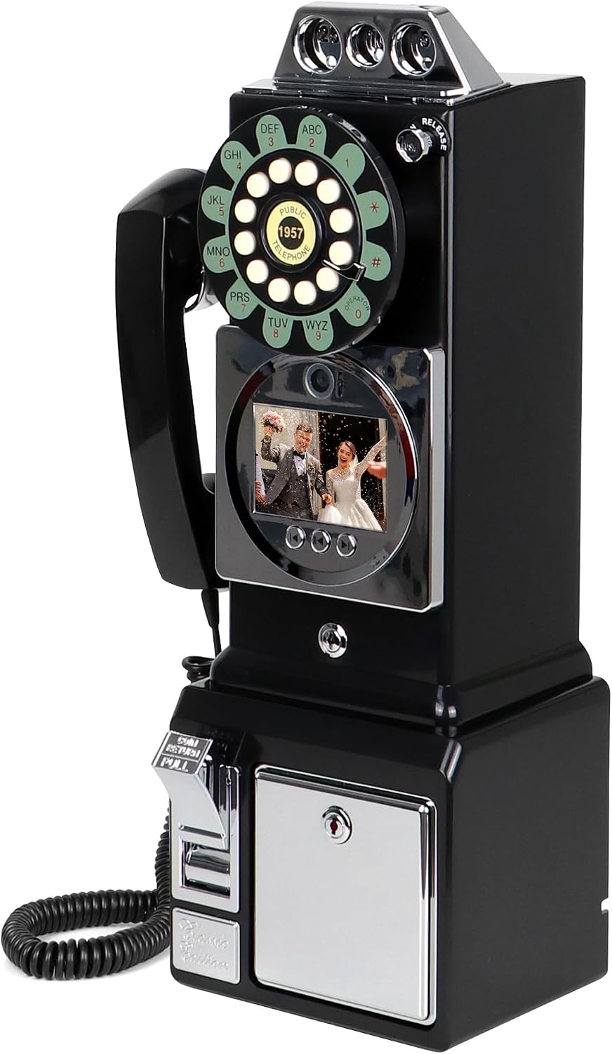 Video Audio Guest Book Wedding Phone, Audio Phone Guestbook Leave a Message Phone for Bridal Shower Birthday Party Baby Shower Anniversary Engagement