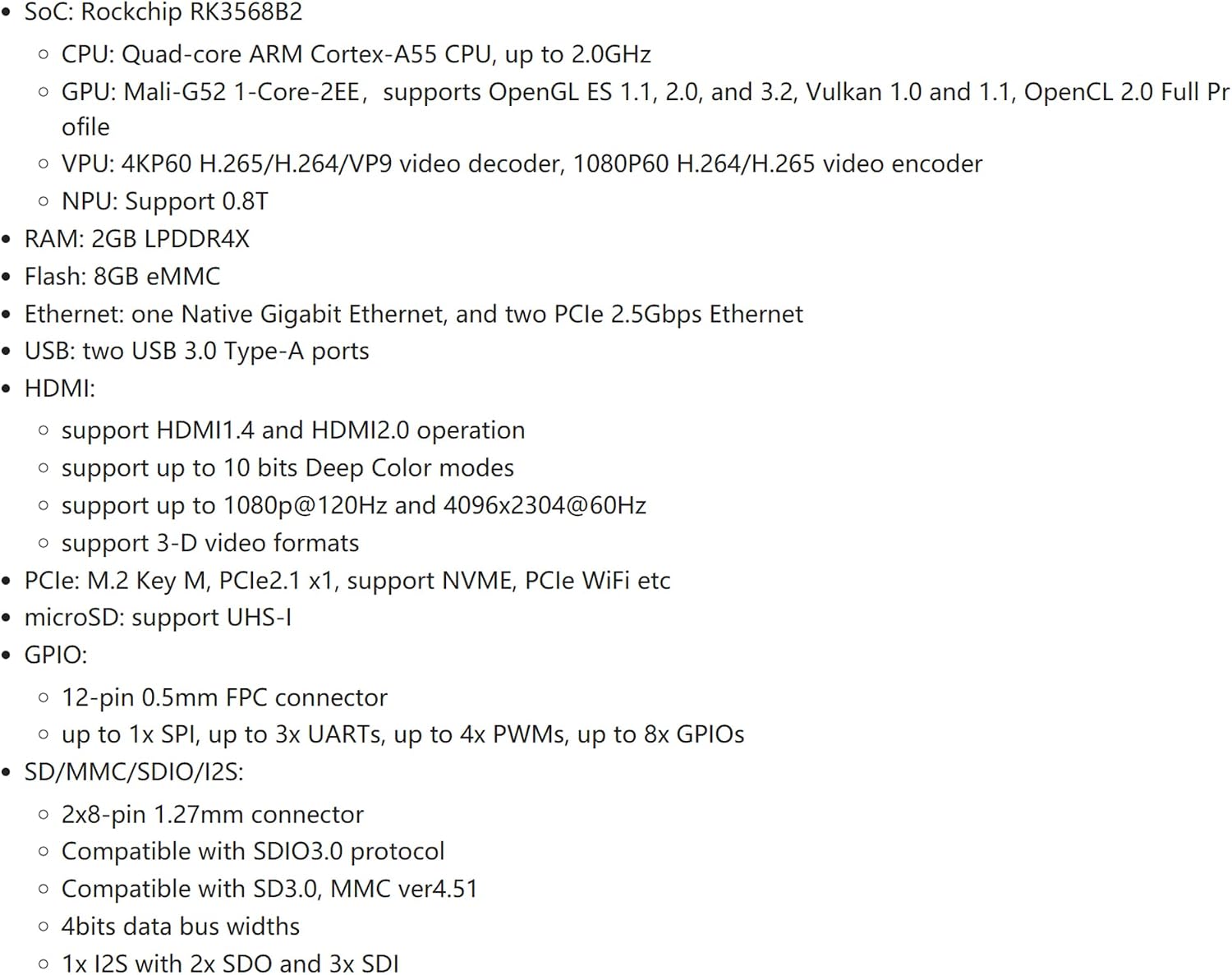 Nanopi R5S Router RK3568 Development Board OpenWRT A55 HDMI2.0 2.5G Gigabit Network Port Mini Router (4GB Mental case)