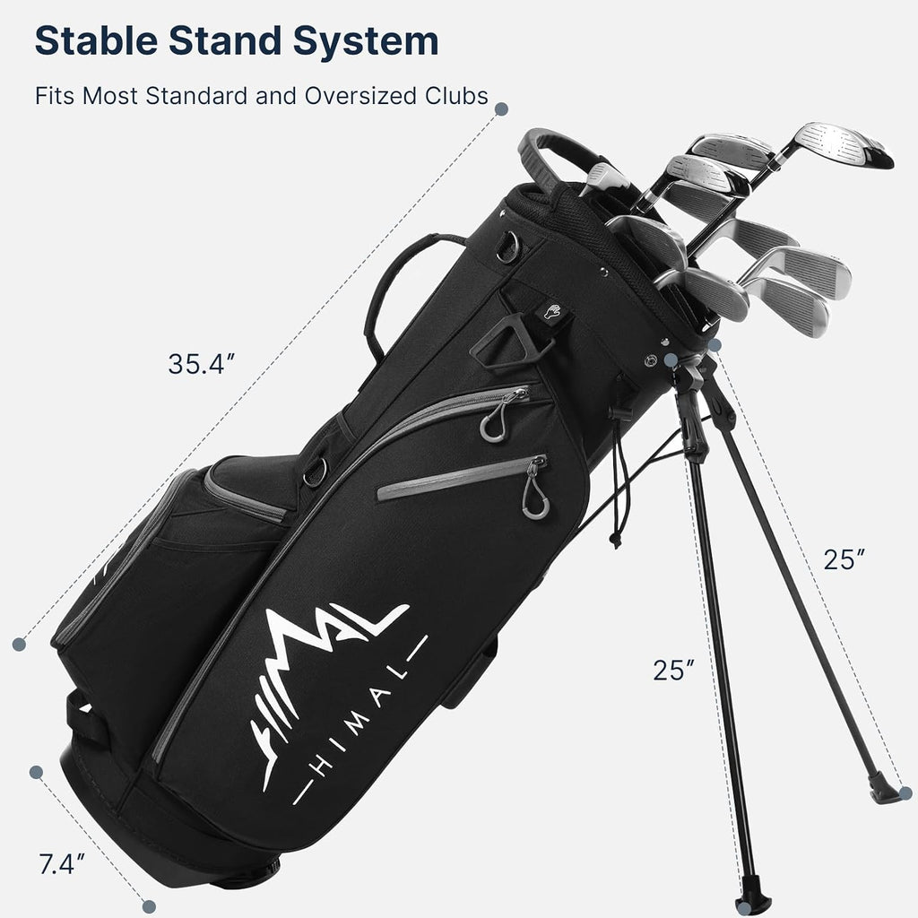 GoHimal 14-Way Golf Stand Bag, Golf Bag with Stand - Lightweight Durable Club Bag for Men & Women