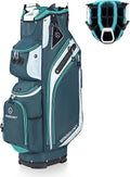 Max Lightweight Golf Cart Bag with Dual Handles and 14 Way Individual Full Length Dividers, Golf Club Bag with 11 Pockets, Large Putter Well, Double Strap Cooler for Men & Women