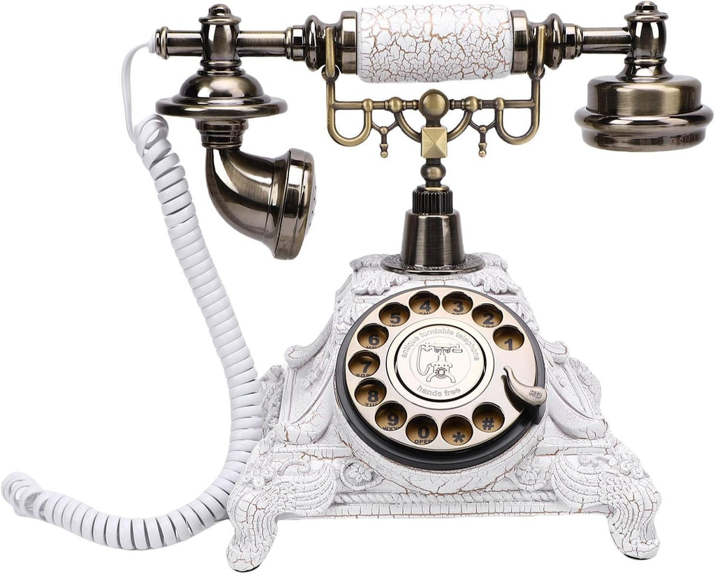 Sanpyl Audio Guest Book Wedding Phone, Record Guest Customized Audio Messages, Retro Voice Guestbook for Save Congratulations of Relatives Friends, 32G (White)