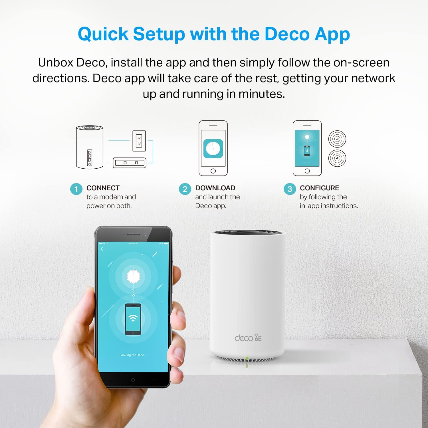 TP-Link Deco AXE5400 Tri-Band WiFi 6E Mesh Router(Deco XE75 Pro) - 2.5G WAN/LAN Port, Covers up to 2900 Sq.Ft, Replaces WiFi Router and Extender, AI-Driven (Renewed)