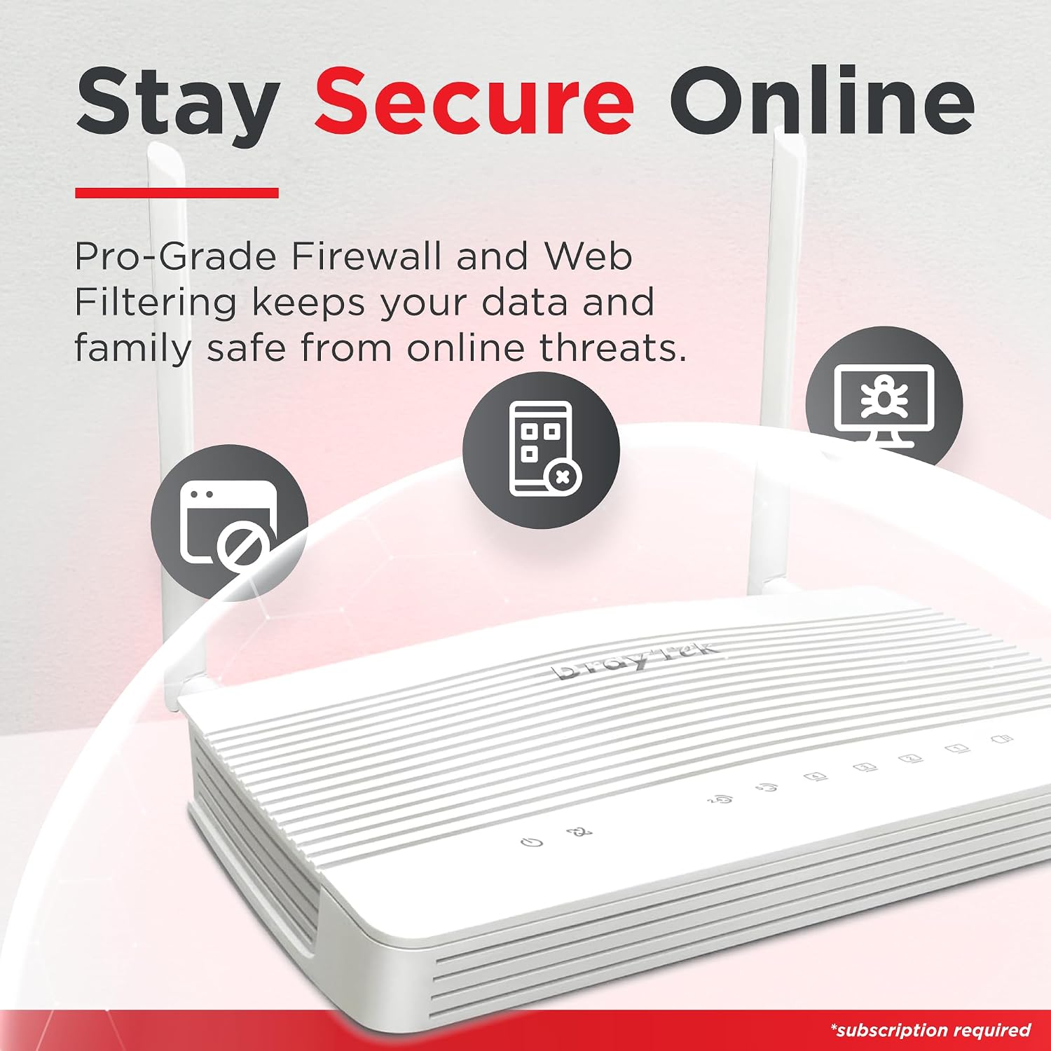 DrayTek Vigor 2136ax Multi-Gigabit Ethernet Router with Wi-Fi 6 AX3000 Wireless, VPN and Fast 2.5GbE Interfaces