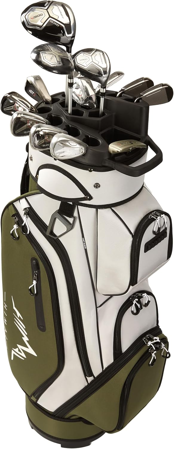 uniHimal14-Way Golf Cart Bag Pro with Full Length Divider Top, Golf Bag for Men with Handles and Rain Cover