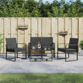 5 Piece Patio Dining Set with Cushions Black PP Rattanqueen Bed Frame with headboard Queen Size Bed Frame King Size Bed Frame King Platform Bed Frame Metal Bed Frame Queen Size