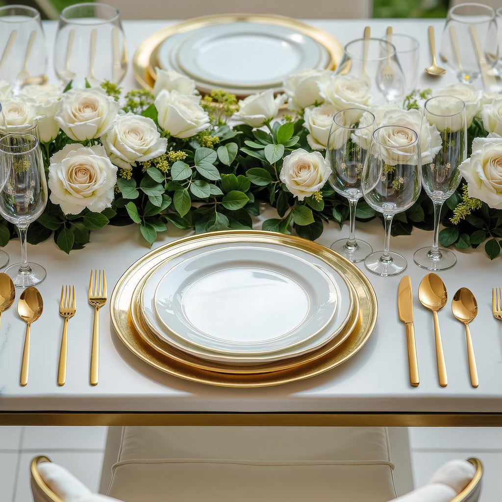KINGSTONE Gold Silverware Set, 60 Piece Flatware Cutlery Set for 12, 18/10 Stainless Steel Silverware Mirror Polished Dishwasher Safe for Home, Restaurant, Wedding, Party(Gold, 60 pieces for 12)