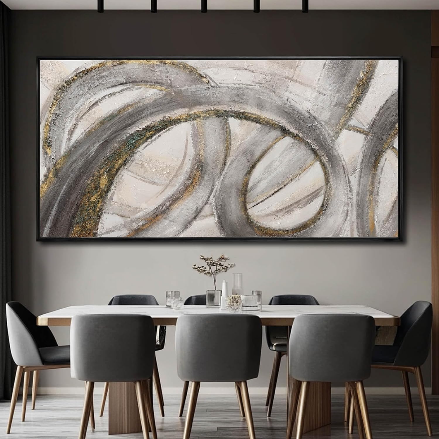 VAYIMDH Modern Abstract Wall Art Textured Wall Decor 36'x70' Artwork for Living Room, Bedroom, Office, Dining Room, Hallway