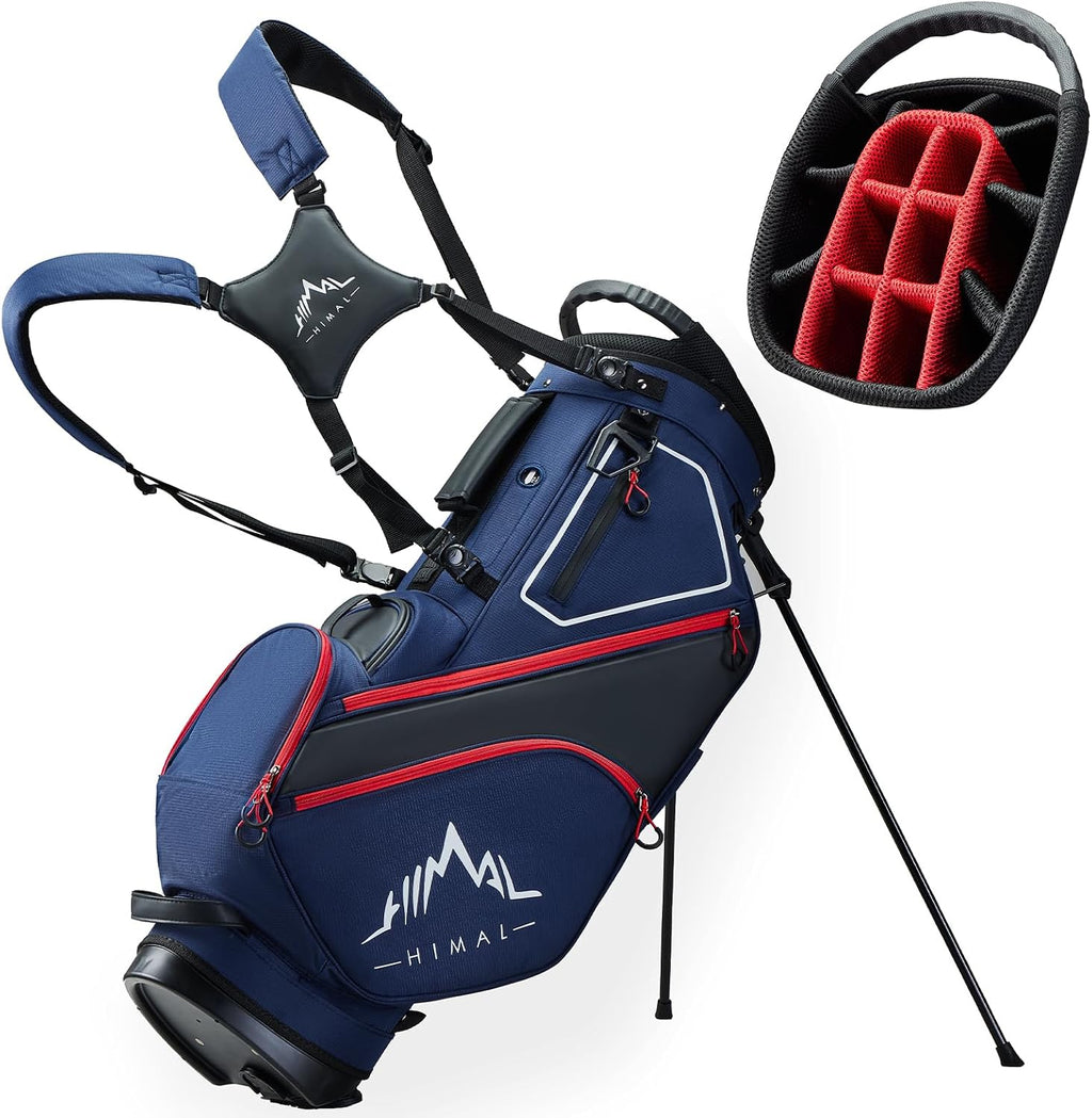 uniHimal 14 Way Dividers Golf Stand Bag Lightweight, Golf Bag for Men Women with Multiple Pockets, Dual Strap and Rain Cover Hood