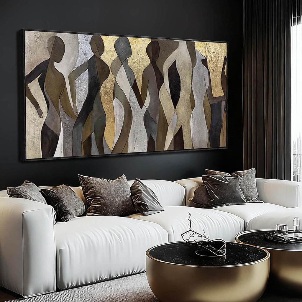Abstract Canvas Wall Art Textured Print Pictures Contemporary Wall Decor 29'x58' Large Artwork for Living Room Kitchen Art