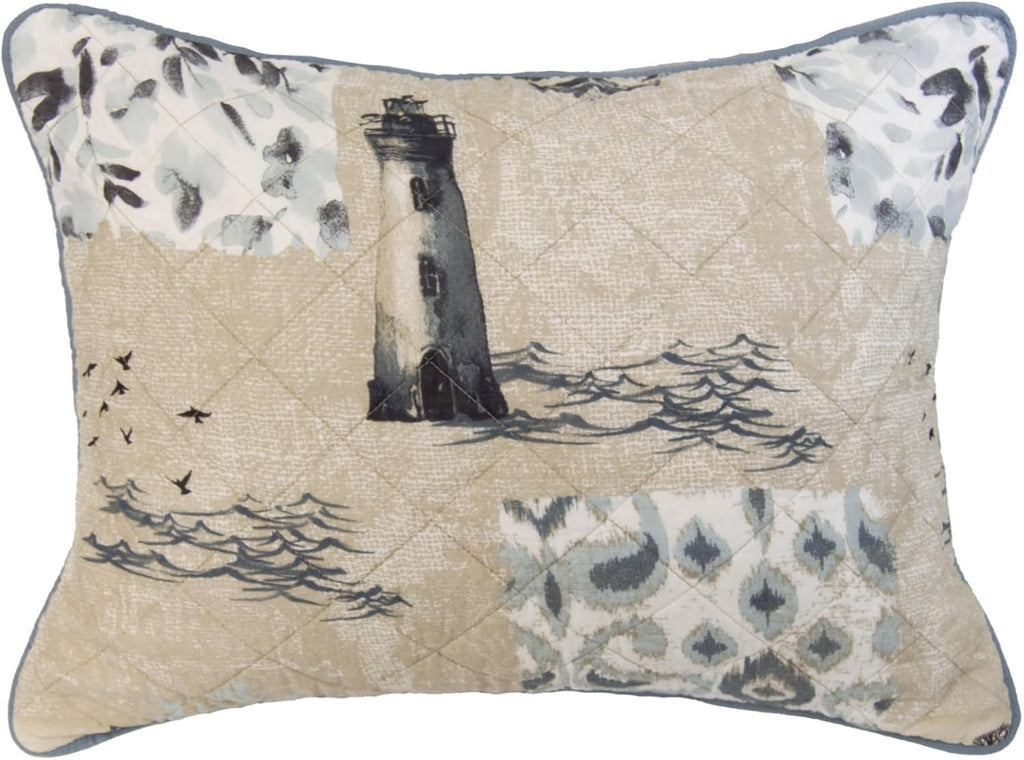 Donna Sharp Seascape-King Quilt Set, Measures 110 x 90, Includes 1 Quilt and 2 King Shams, Machine Washable