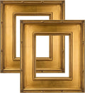 Creative Mark Museum Plein Aire Ornate Picture Frame - 5x7 - Gold Leaf - Pack of 2, High-End Antique Style Frames - Open Back with No Glass or Backing