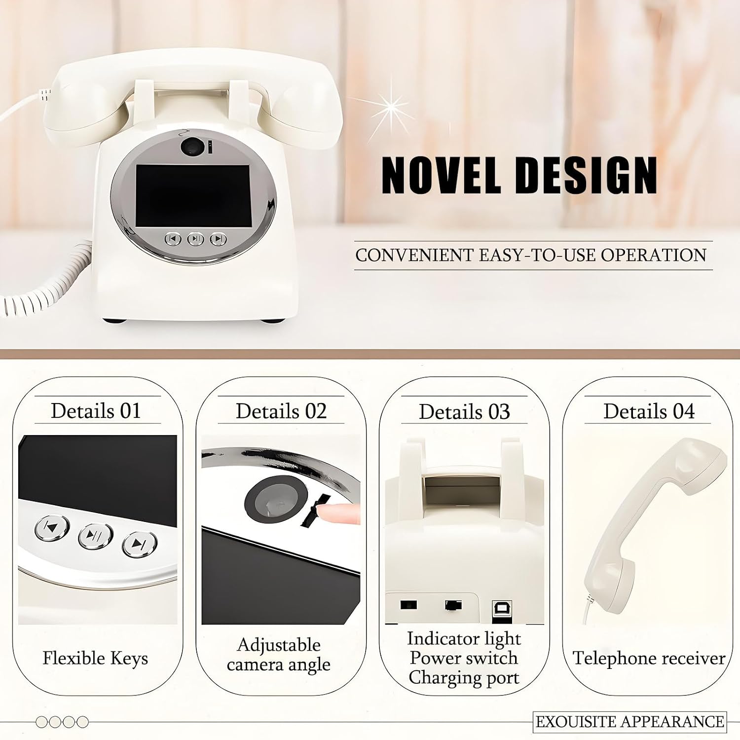 Video Audio Guest Book Wedding Phone Guestbook, 1080P Guest Book Audio Customized with Record Video Lens, for Wedding Bridal Shower, Birthday, Graduations Blue-128GB