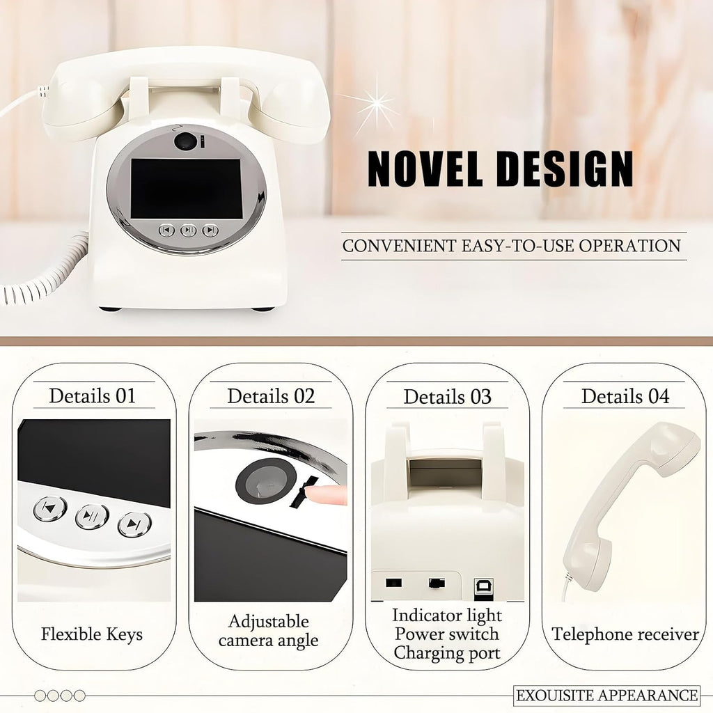 Video & Audio Guest Book, Wedding Phone Guest Book Creative, Easy to Use & Fun, Engagements Anniversaries Baby Showers Graduation Blue-128GB