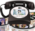 Video & Audio Guest Book, 1080p Retro Style Audio GuestBook Recorder, Video Guestbook Wedding Phone, Creative Record Customized Audio Messages with Lens Recording & 32G SD Card,Black