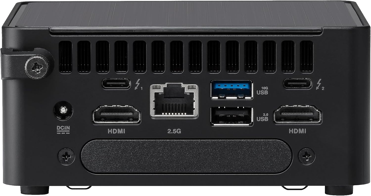 ASUS NUC 14 Pro Slim Barebone with Intel 14th Gen Core 3 100U, Up to 96GB DDR5 RAM, Triple Storage Design, Thunderbolt™ 4, Wi-Fi 6E & Bluetooth 5.3, Toolless Chassis Access, with VESA Mount Included
