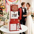 Audio Wedding Message Book, Audio Guest Book Wedding Phone Guestbook, 1080P HD Wedding Video Book, for Wedding, Party, Birthday, Anniversaries Graduation Red-64GB