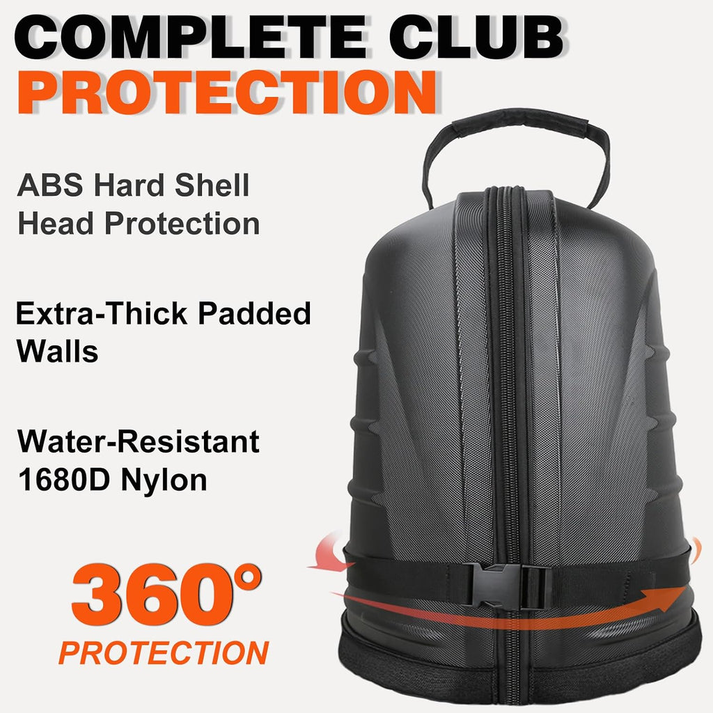 Golf Travel Bags for Airlines with Wheels and Hard Case Top,1680D Heavy Duty Oxford Golf Club Travel Bags，Tank Wheels, Lightweight and Easy to Maneuver