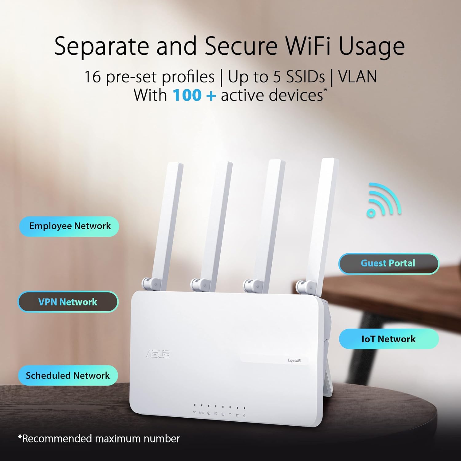 ASUS ExpertWiFi EBA63 AX3000 PoE Access Point and EBR63 AX3000 WiFi 6 Business Router Bundle