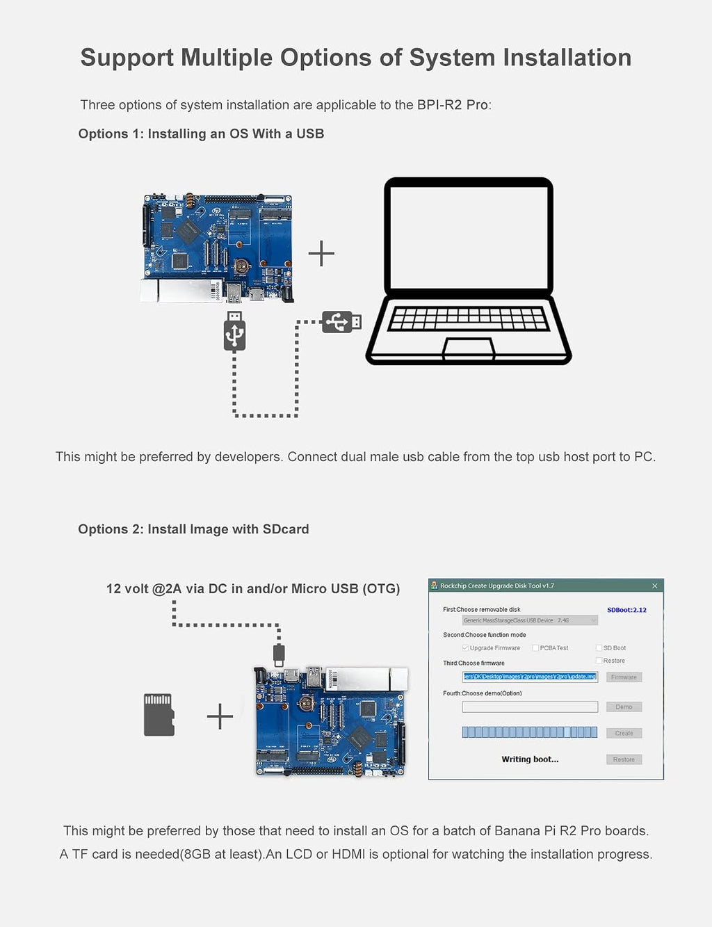 Banana Pi BPI-R2 Pro Open Source 5 Gigabit Port Wireless Smart WiFi Router 2G LPDDR4 and 16G EMMC Developement Based in Linux OpenWRT for NAS VPN Server and DIY Software