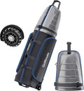 Golf Travel Bags for Airlines with Carbon Fiber Hard Top, Protective Club Traveling Cover with Wheel, Golf Club Carrier Case for Airplanes, Thick Padding, Durable Zippers and 2 Sided Spacious Pockets
