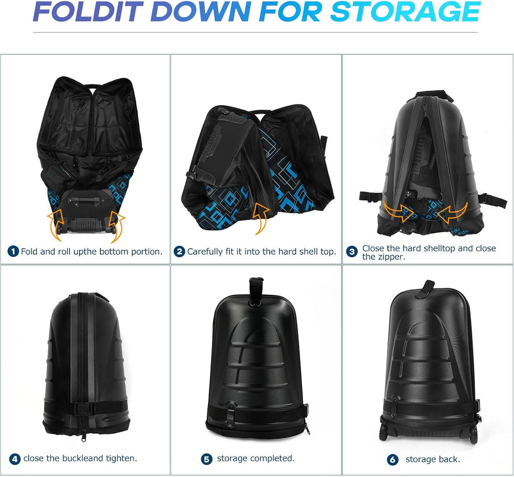 Golf Travel Bags for Airlines with Reinforced Wheels, Hard Case Top and 1680D Heavy Duty Oxford Protect Golf Clubs, Lightweight and Easy to Use