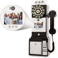 Video Audio Guest Book, 1080P Video Guestbook Wedding Phone, 32G 64G SD Card Customized Video Audio Guest Book with Lens Recording, Retro 1957's Style Vintage Audio Guest Book Audio Messages,Black-32G