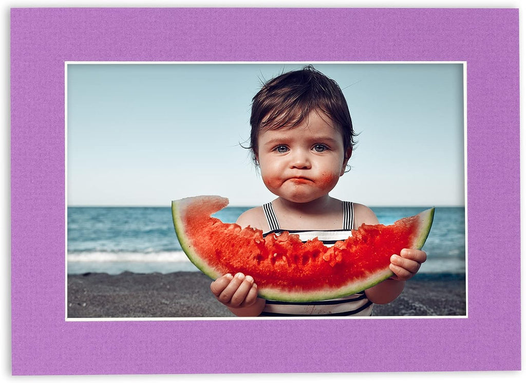 11x14 Mat for 12x18 Frame - Precut Mat Board Acid-Free Show Kit with Backing Board, and Clear Bags Dark Purple 11x14 Photo Matte Made to Fit a 12x18 Picture Frame Matboard for Framing, Pack of 10 Mats