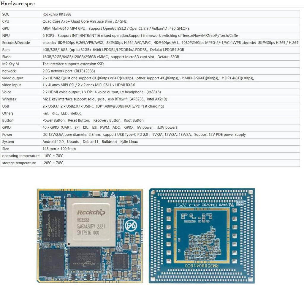 Banana Pi BPI-W3 Wireless Dual Band WiFi Router Board, Rockchip RK3588 8GB Single Board Computer, with Dual Gigabit Ethernet Ports for AI Edge Computing, Support Android Linux OpenWRT