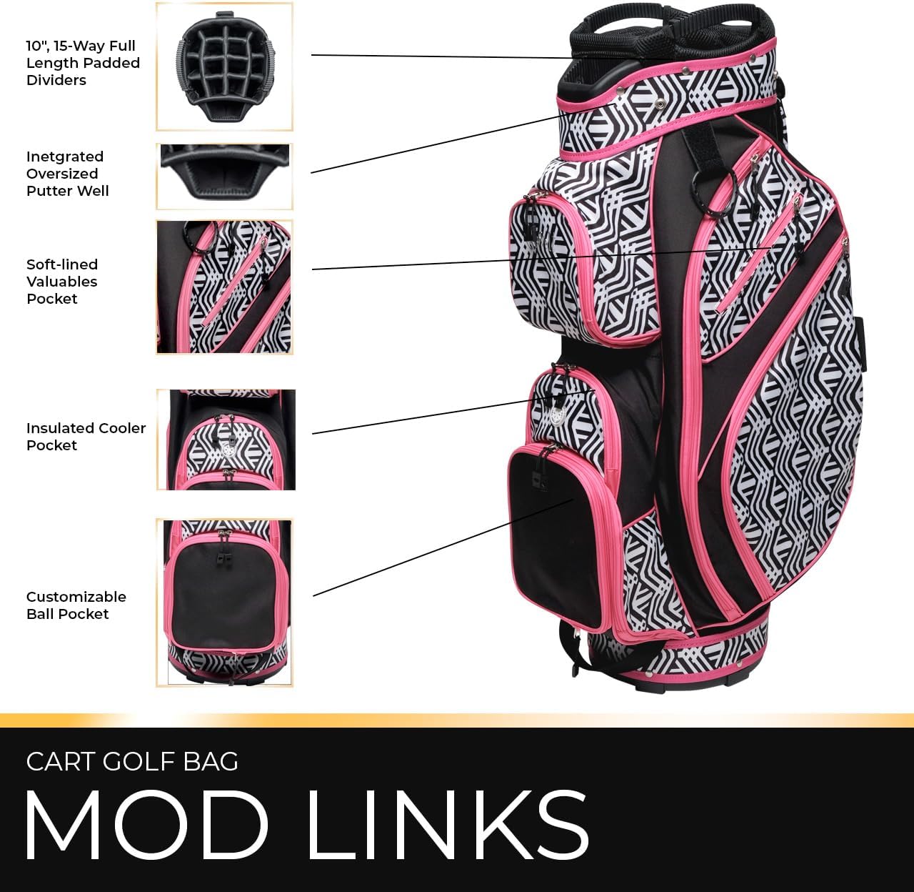 Glove It Women's Golf Bag, Lightweight Golf Cart Bag for Ladies