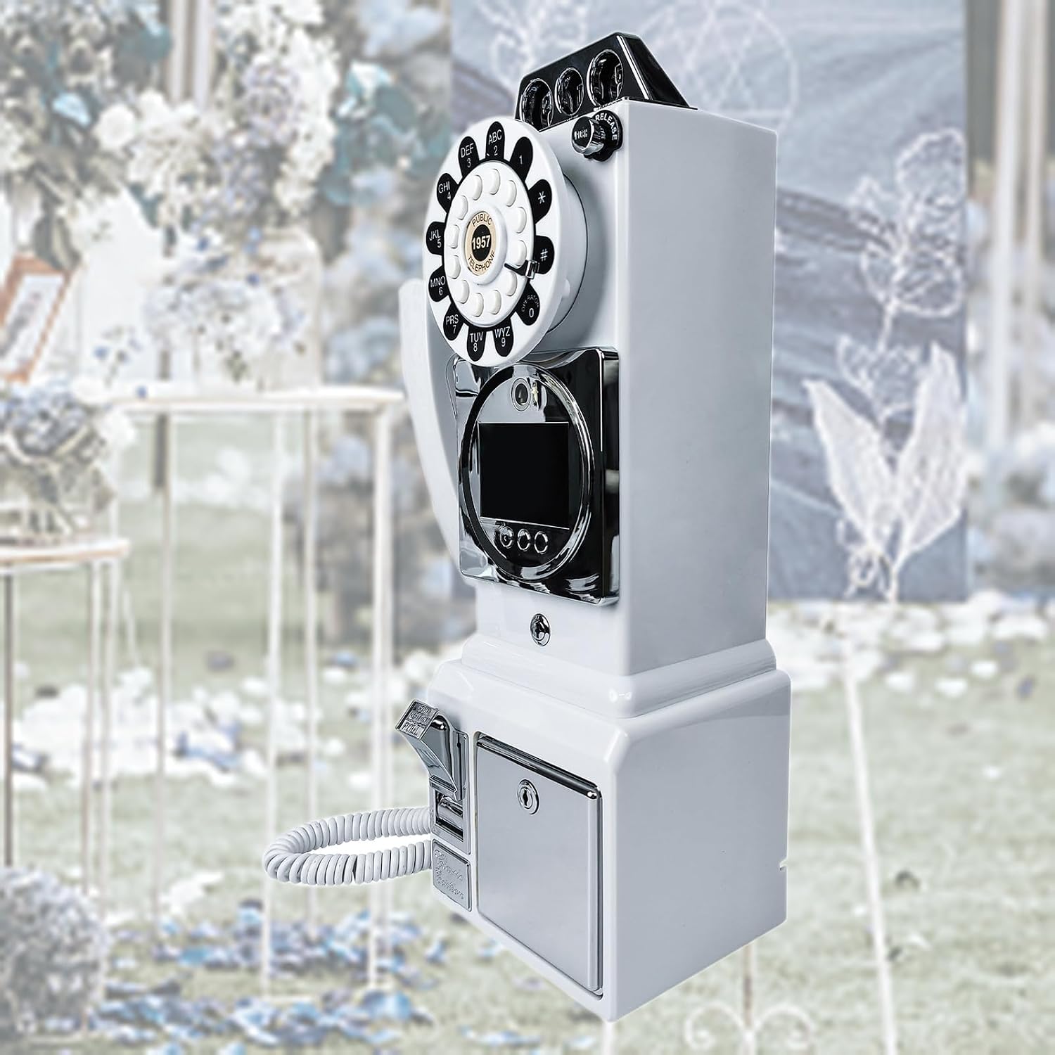Video Audio Guest Book Wedding Phone, Record Customized Video Audio Messages, Video Audio Phone guestbook, Preserve Your Special Occasions, Id-eal for a Variety of Memorable,White