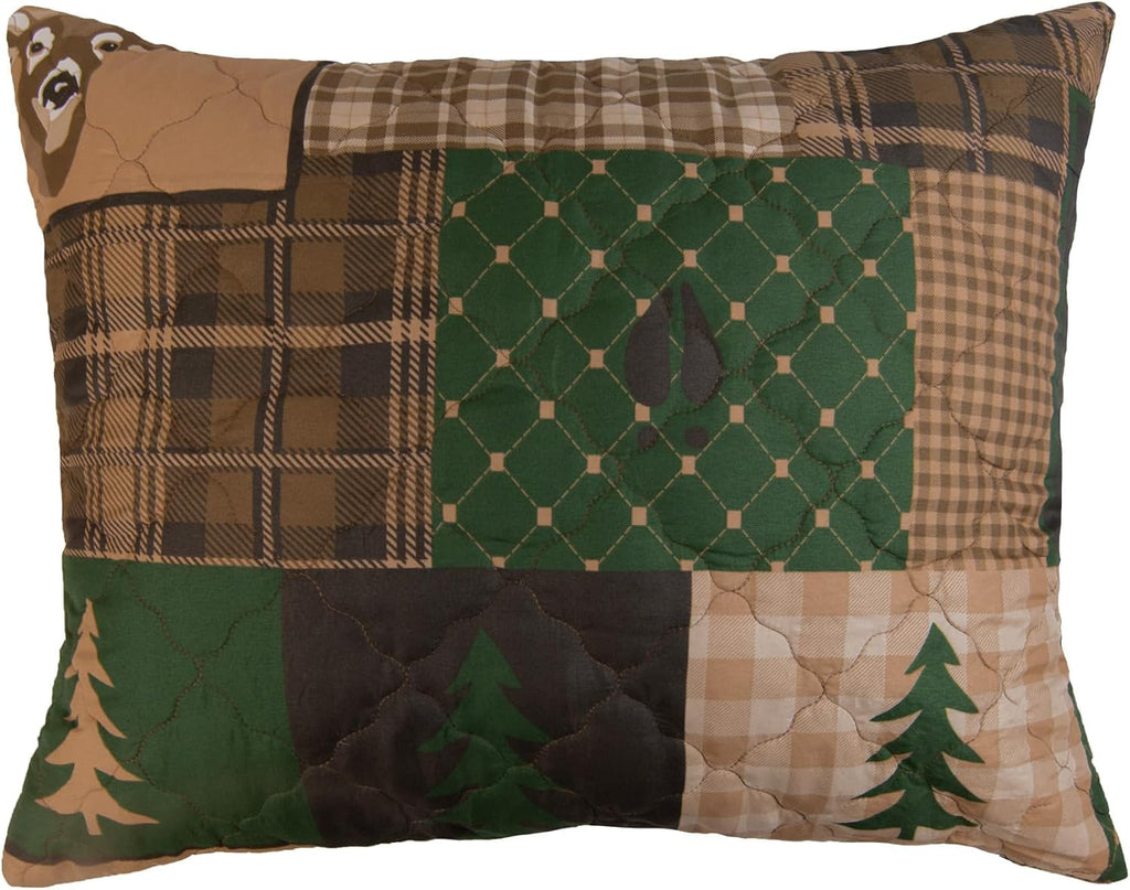 Donna Sharp Green Forest-King Quilt Set, Measures 104 x 96, Includes 1 Quilt and 2 King Shams, Machine Washable