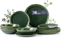 AmorArc Ceramic Dinnerware Sets,Handmade Reactive Glaze Stoneware Plates and Bowls Sets,Highly Scratch Resistant | Dishwasher & Microwave Safe Dishes Set,Service for 6 (18pc)
