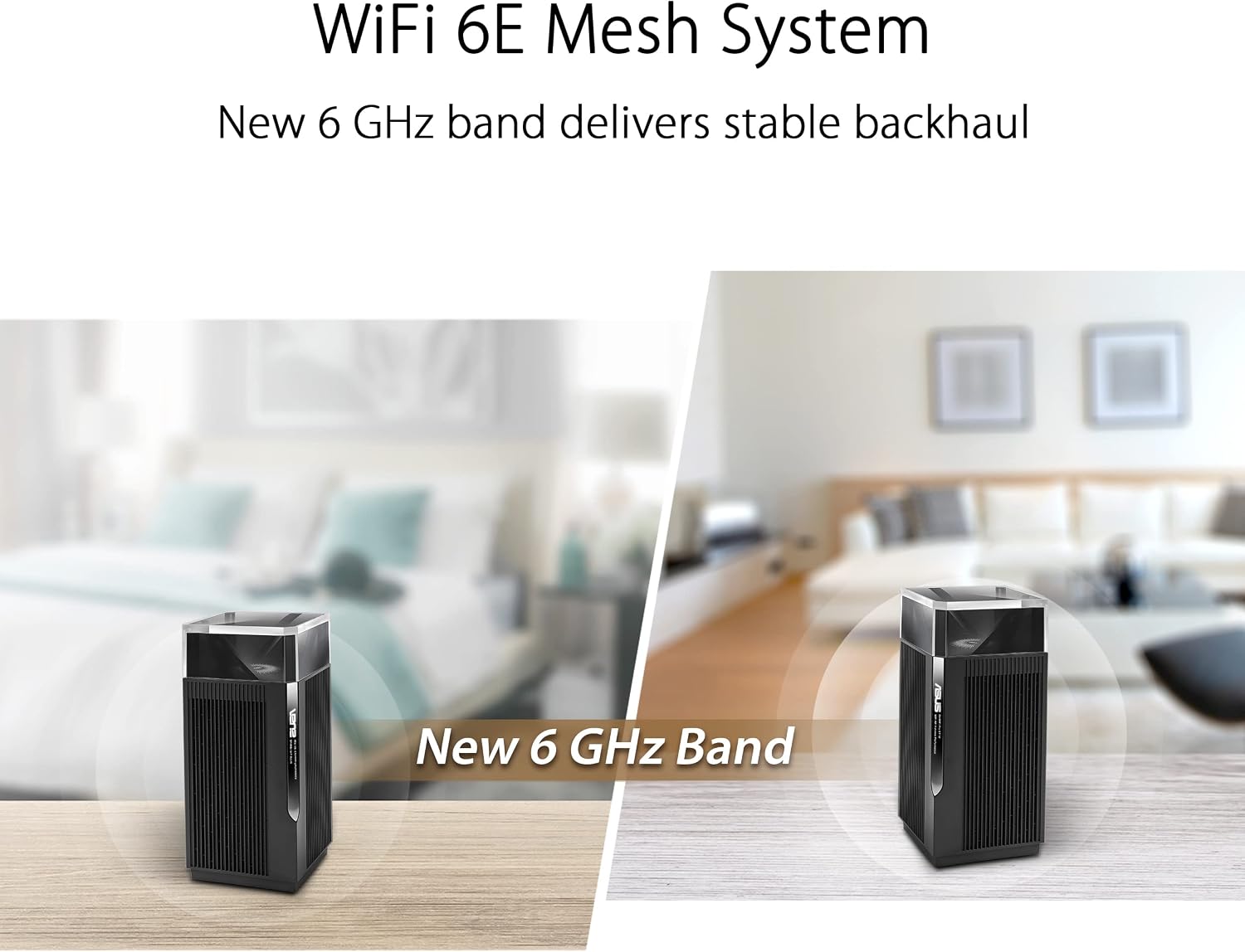 ASUS ZenWiFi Pro AXE11000 Tri-Band WiFi 6E Mesh System (ET12 2PK) - Whole Home Coverage up to 6000 Sq.Ft & 6+ Rooms (Renewed)