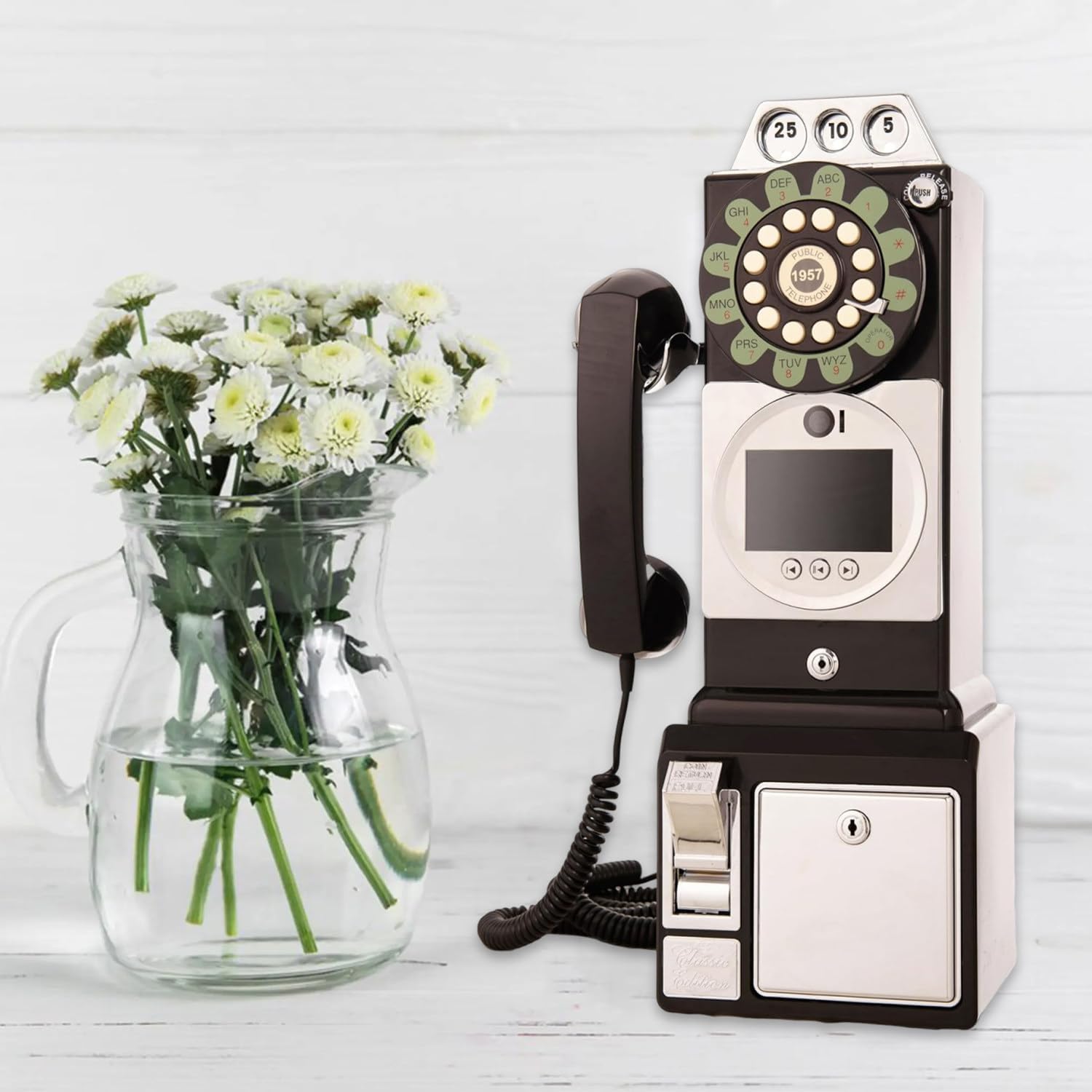 Audio Guestbook, Audio Guest Book Wedding Phone, with 3.5-Inch Display and 32g Memory, 1080p, Built-in 5000mah Battery, Suitable for Weddings, Parties, Anniversaries, Etc.,Black