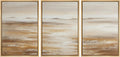 SIGNLEADER Framed Canvas Print Wall Art Set Soft Earth Tone Minimal Landscape Illustrations Minimal Decorative Bohemian for Living Room, Bedroom, Office - 24'x36'x3 Natural