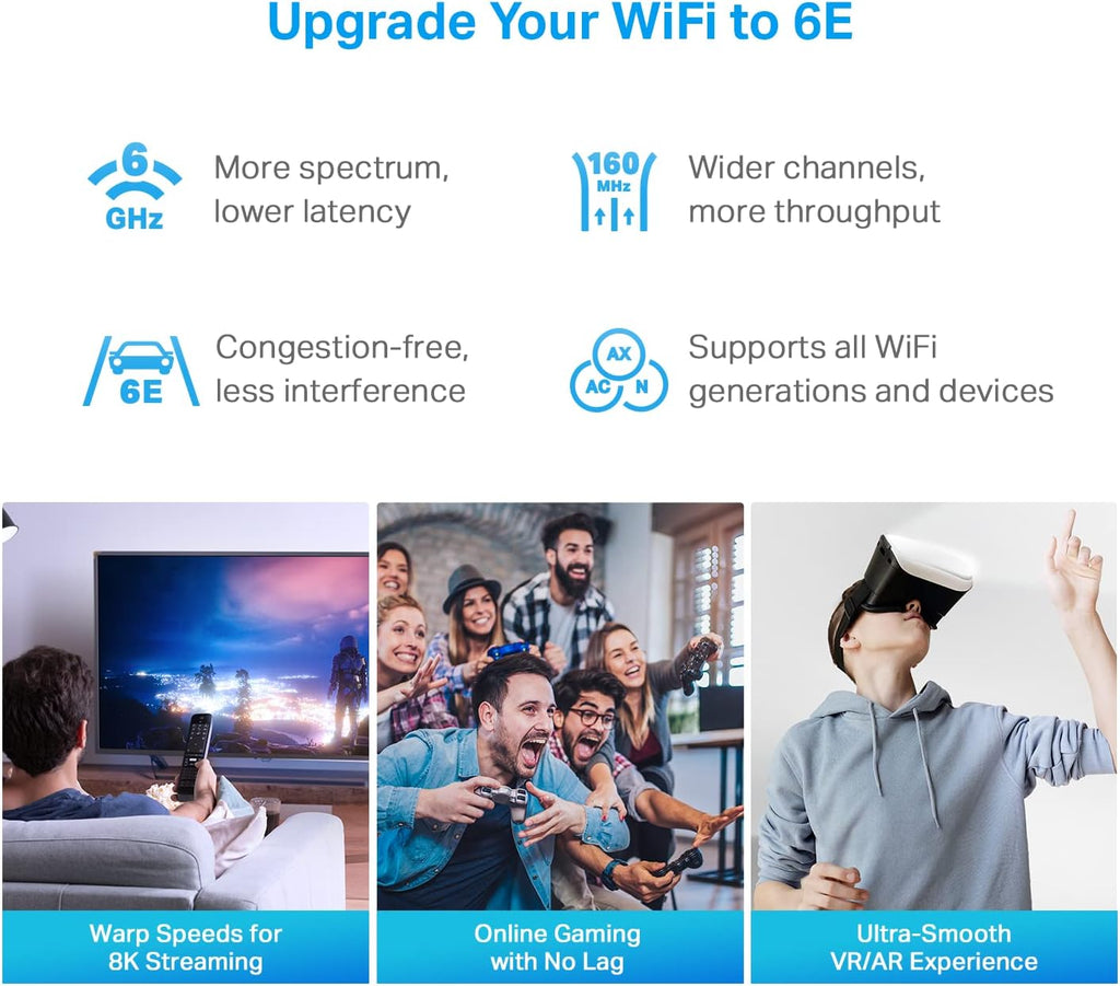 TP-Link Deco AXE5400 Tri-Band WiFi 6E Mesh Router(Deco XE75 Pro) - 2.5G WAN/LAN Port, Covers up to 2900 Sq.Ft, Replaces WiFi Router and Extender, AI-Driven (Renewed)